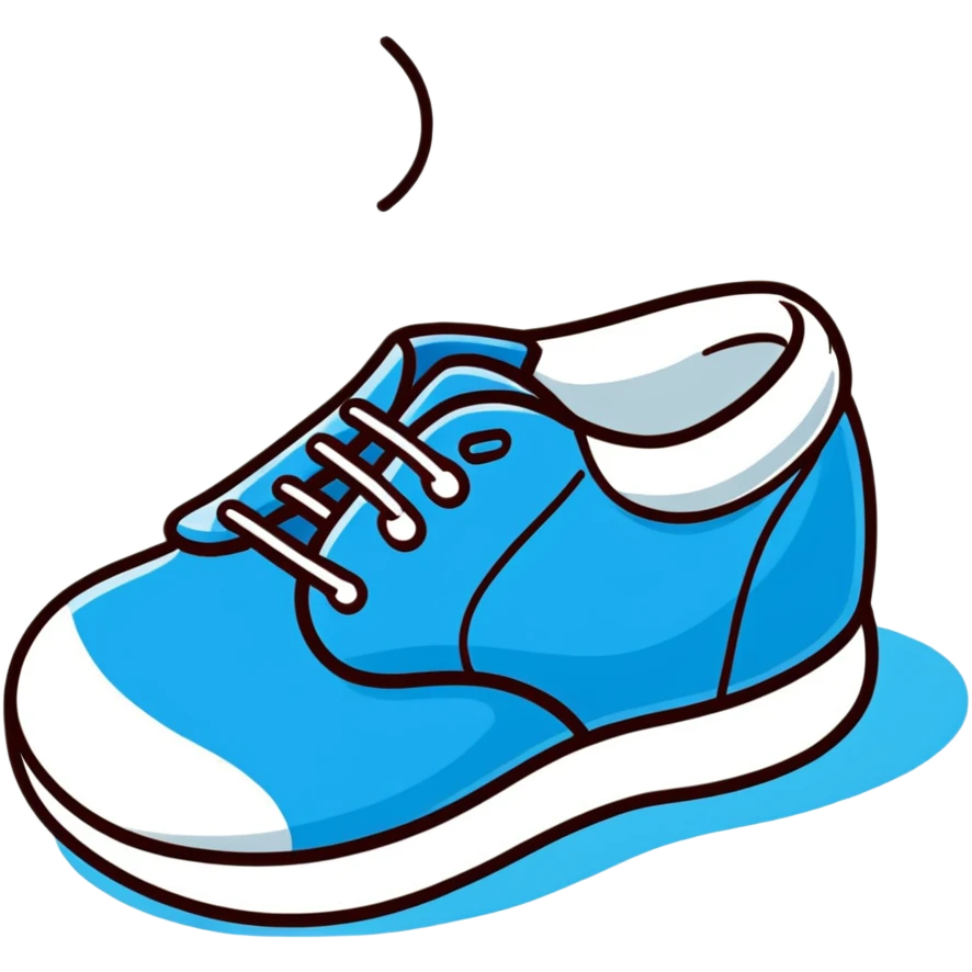 blue and white baby shoe emoji