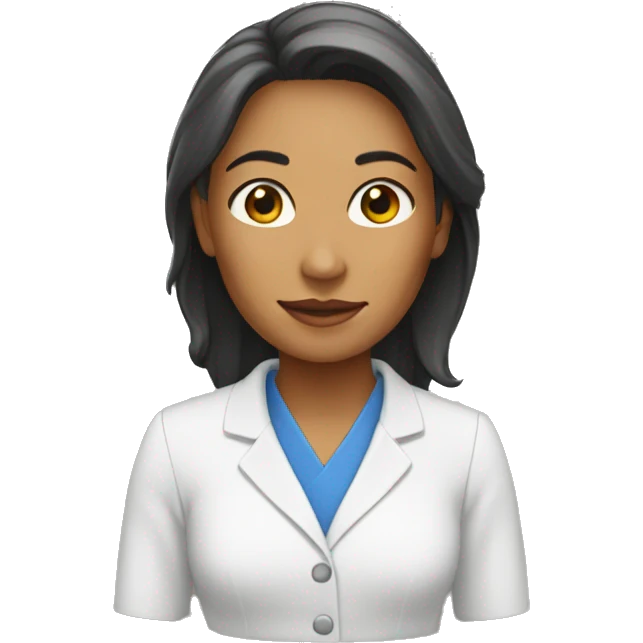 Una profesora de color blanco con una pizarra  emoji