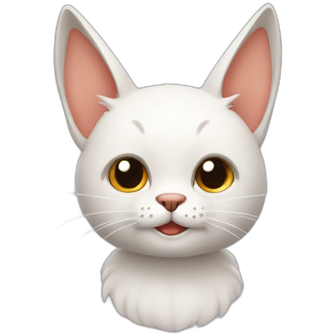 Gato con orejas de conejo emoji