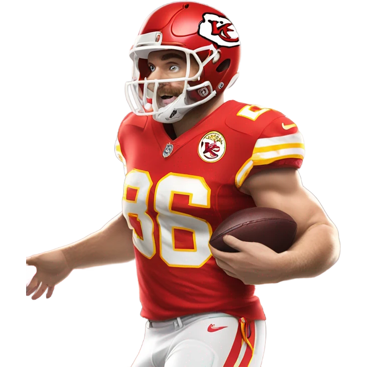 Travis Kelce scoring a touchdown emoji