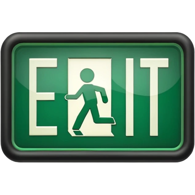 Exit sign emoji