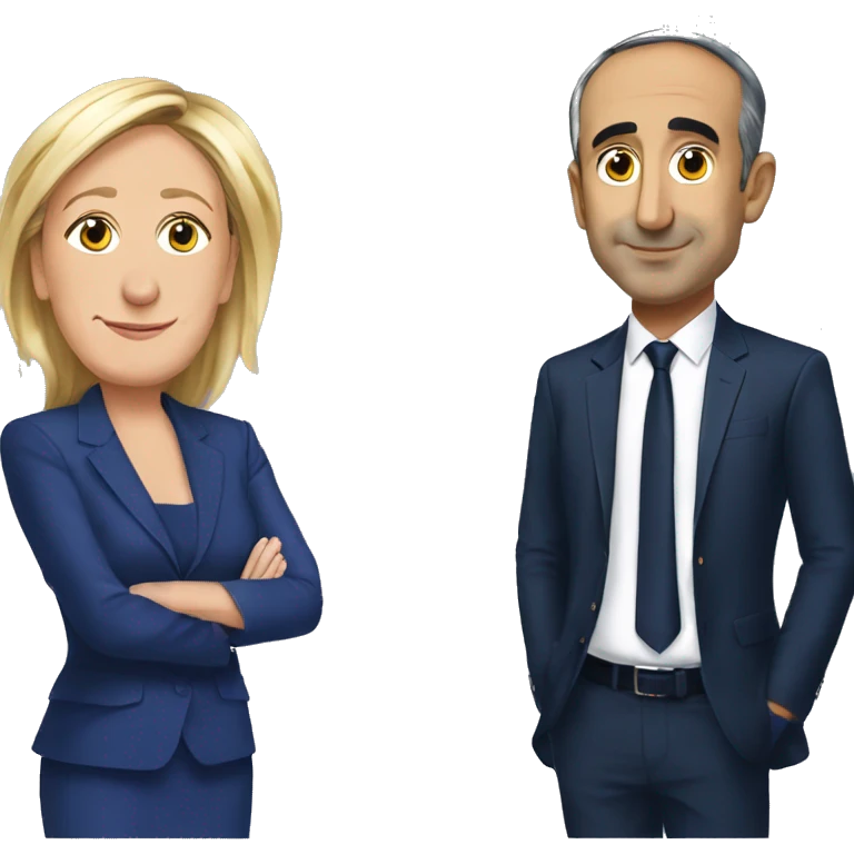 Zemmour et marine le pen emoji