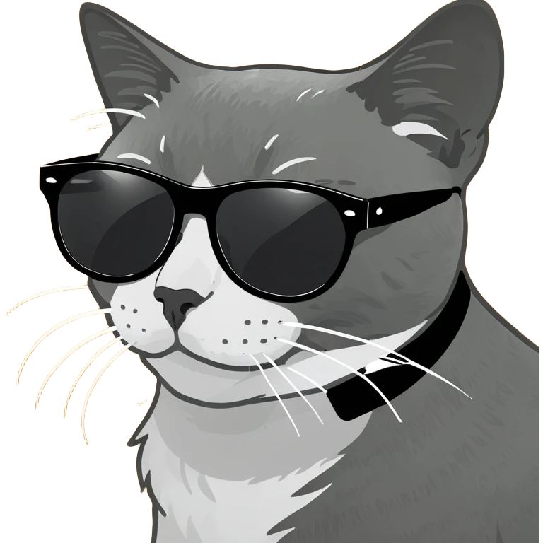Cat with sunglasses emoji