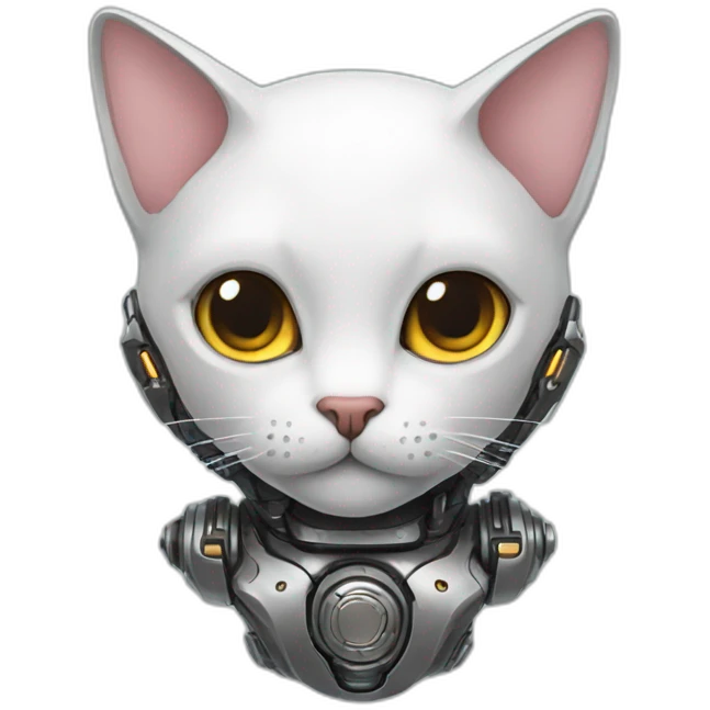 Cat cyborg emoji