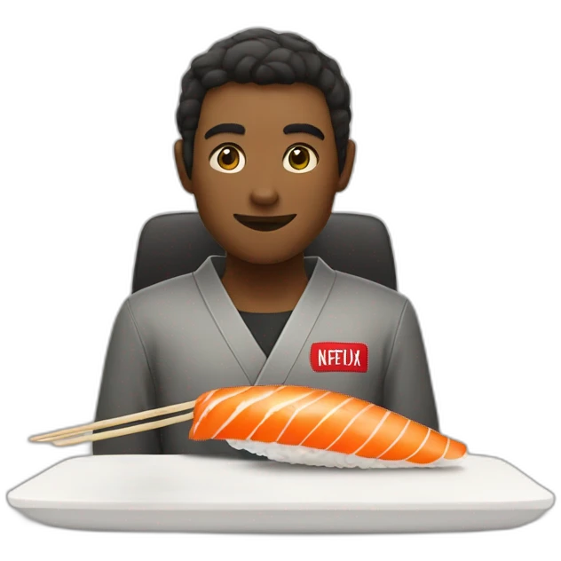 Sushi devant netflix emoji