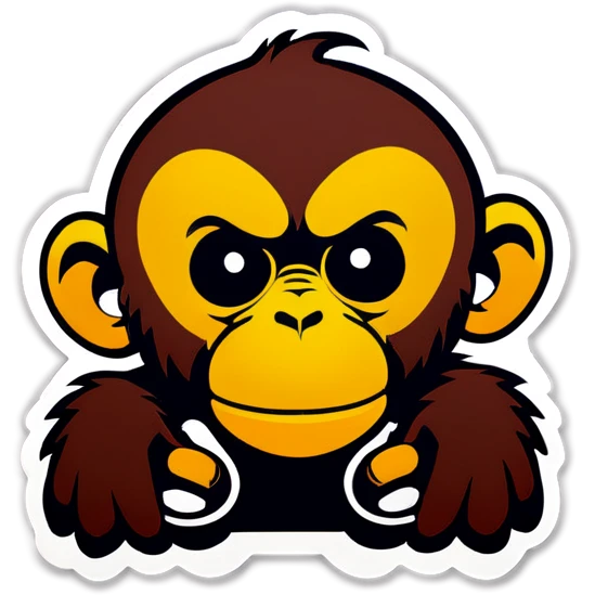 Sick monkey emoji