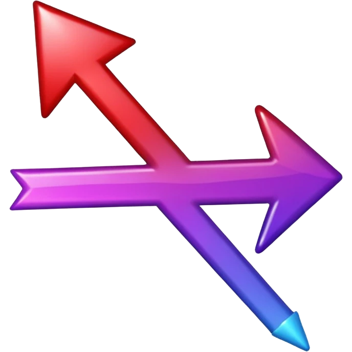 color gradient between red and purple glitter arrow right emoji