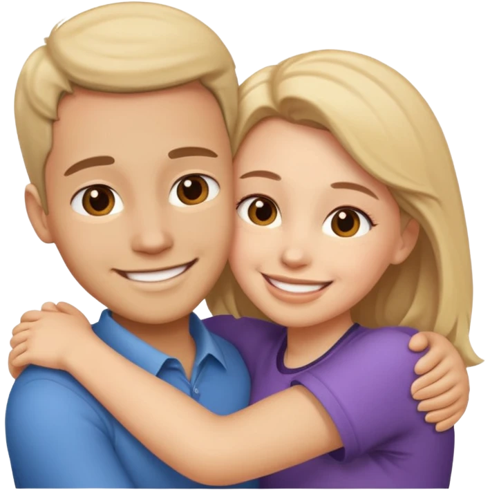 duas pessoas se abraçando  emoji