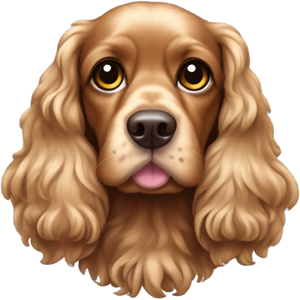 Un cocker con lazos emoji