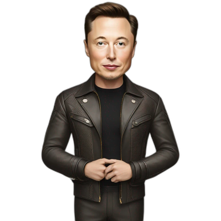 Elon musk with gucci emoji