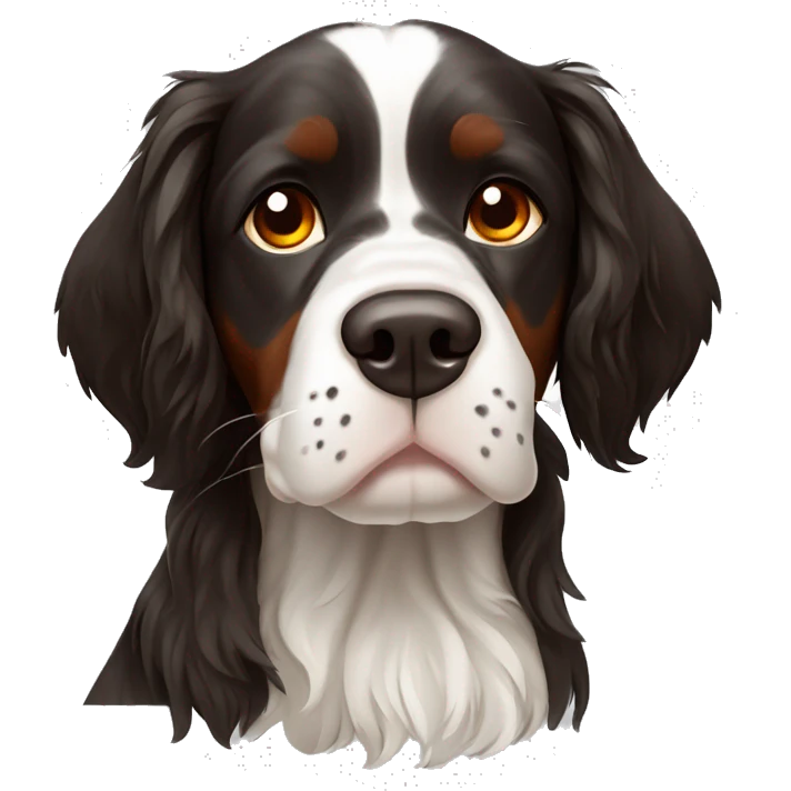 Tricolor springer spaniel lazy dog emoji