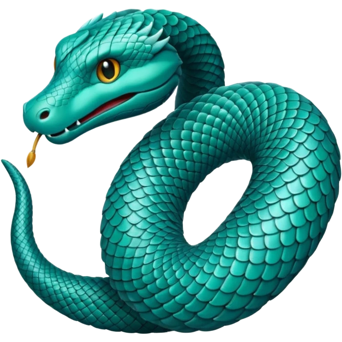 serpent teal emoji