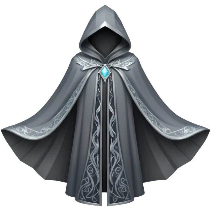 fantasy magic cloak low poly silver emoji