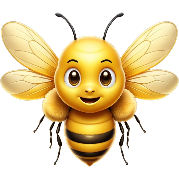 Cinematic Cheeky Bee Portrait Emoji, Head tilted dramatically with an exaggeratedly shocked expression, featuring a small, fuzzy body with wide, comically expressive eyes full of playful disbelief and animated, fluttering wings, Simplified yet hilariously expressive features, highly detailed, glowing with a slightly sassy golden glow, high shine, dramatic yet playful, stylized with an air of cheeky honey mischief, soft glowing outline, capturing the essence of a meme-worthy bee that looks ready to buzz its way into viral fame! emoji