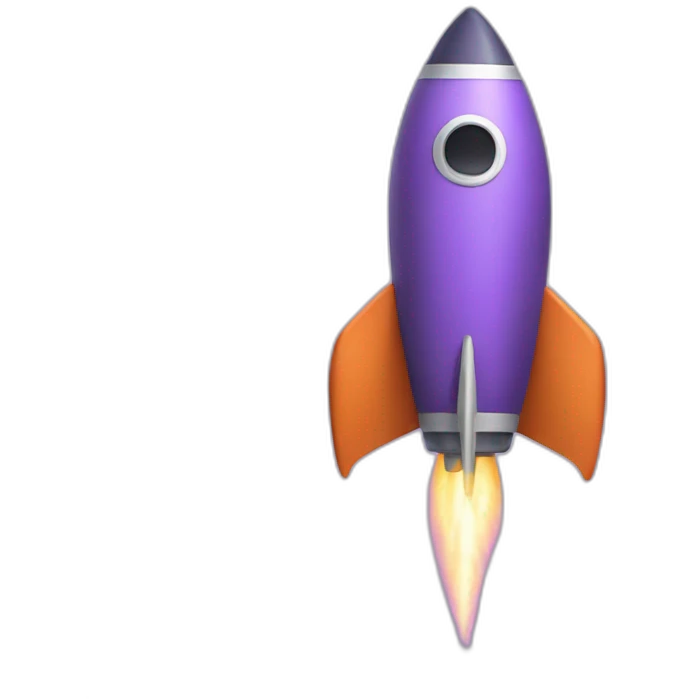 violet rocket emoji