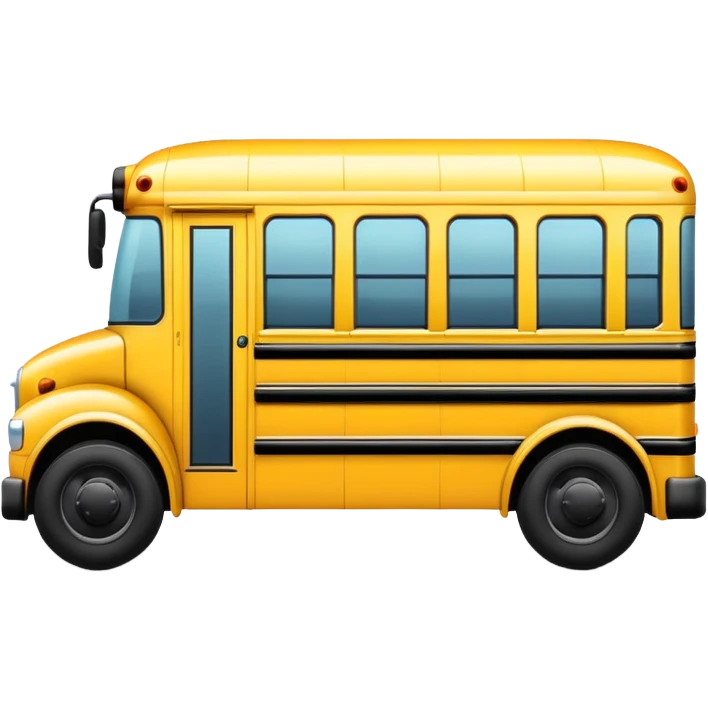 Yellow school bus with black stripes emoji