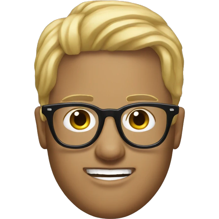 emoji of guy wearing balenciaga glasses emoji