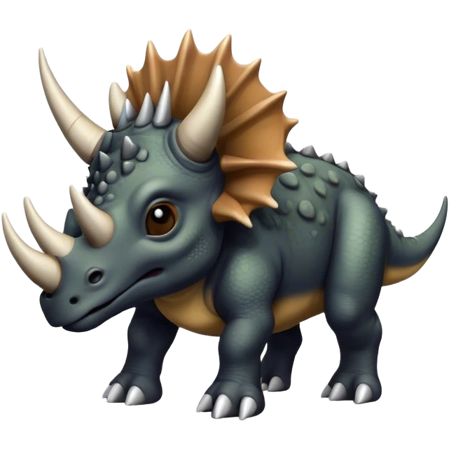 Black triceratops  emoji