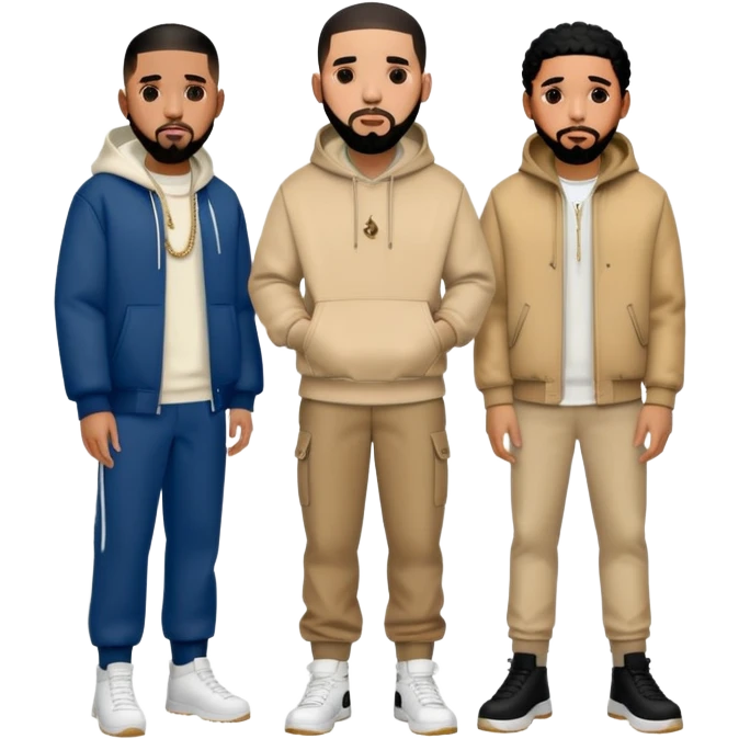 drake,kendrick lamar,j cole emoji