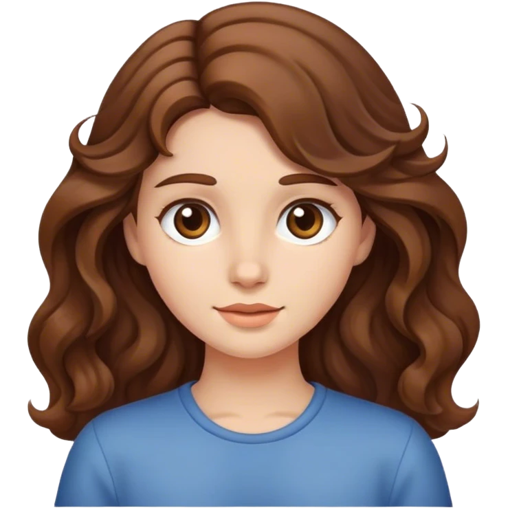 Girl with wavy hair  emoji