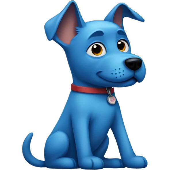 Blue dog emoji