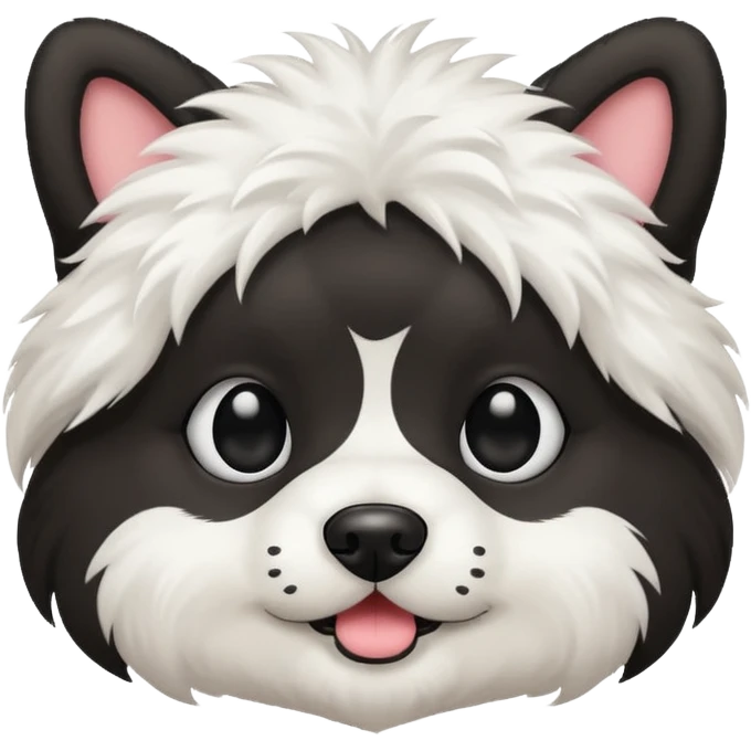 dog white with black face emoji