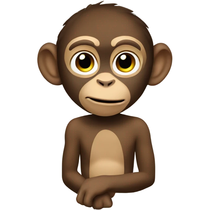 brown-haired meme monkey parody  emoji