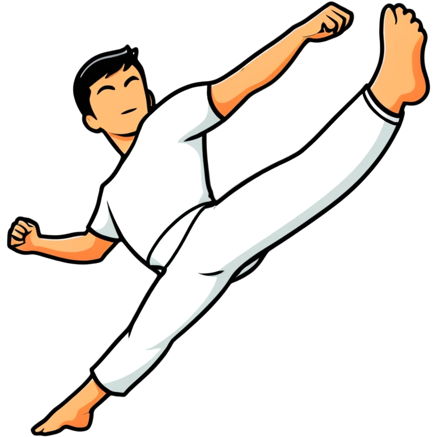 person doing a high kick emoji