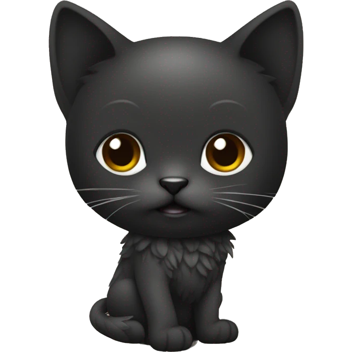 GATA NEGRA CQUETA HECHA EM DIBUJO SUJETA A UN ARMADOR NEGRONEGRO emoji