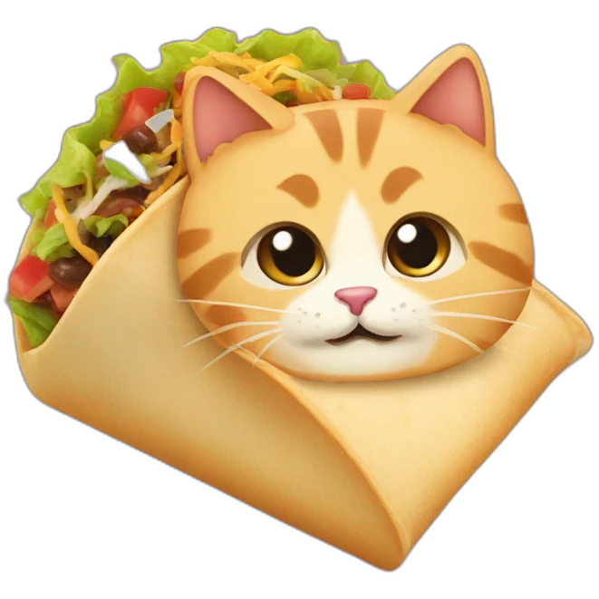 Cat taco takeout  emoji