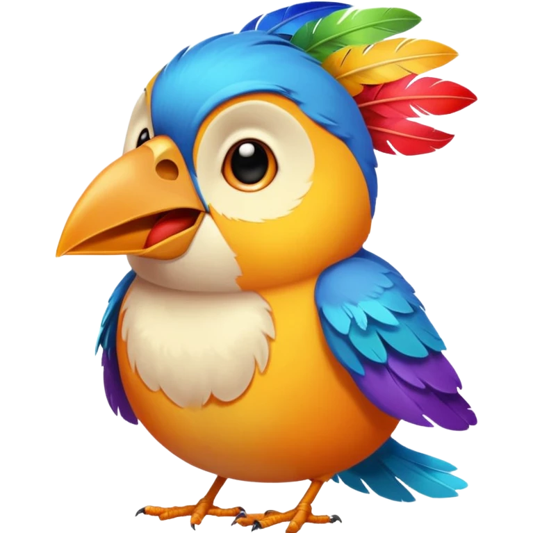 A bird singing Beautiful music emoji