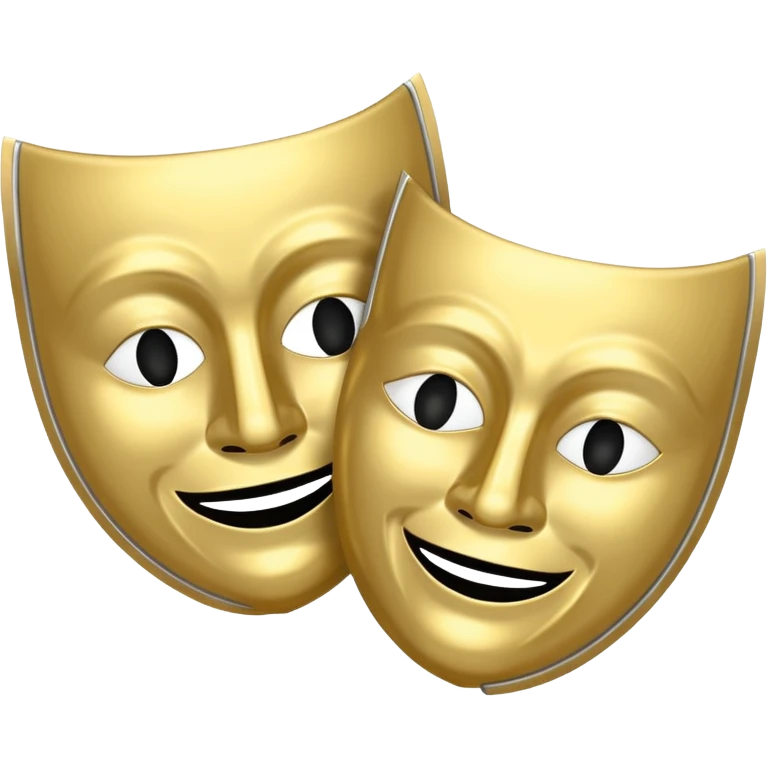 Two mask that is circling one is happy the other is sad emoji
