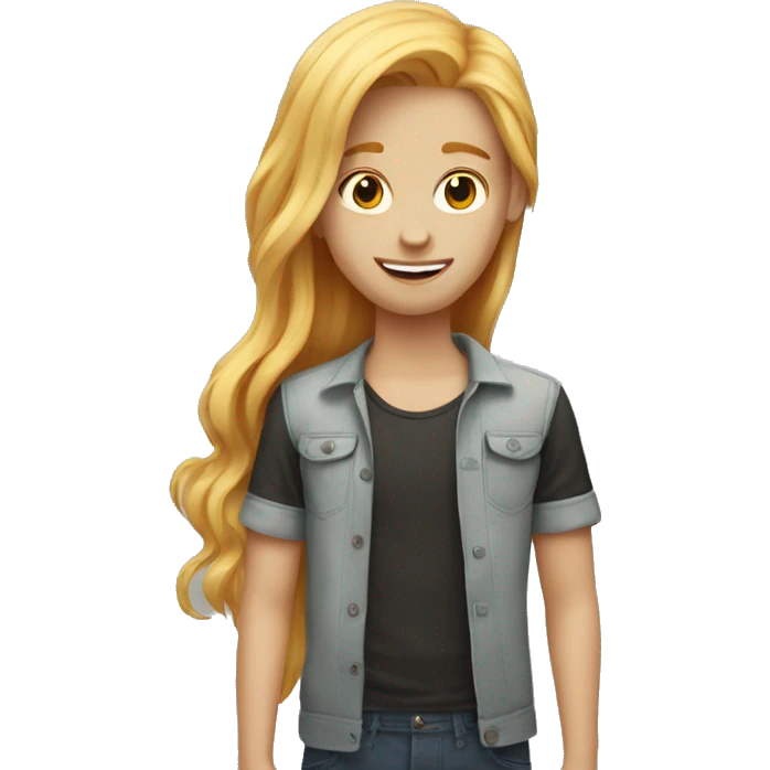 Blonde girl and red head boy emoji