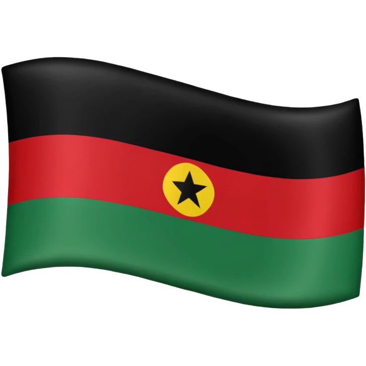 Pan African-African American Flag (Red-Black and Green horizontal stripes) emoji