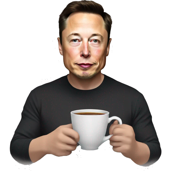 Elon musk drinking tea  emoji