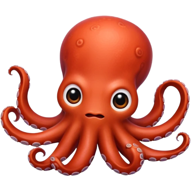 cute little octopus with red emoji