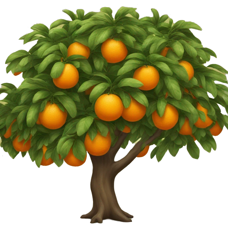 Beautiful orange tree emoji
