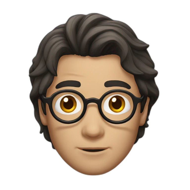 Harry Potter with scar on forehead emoji