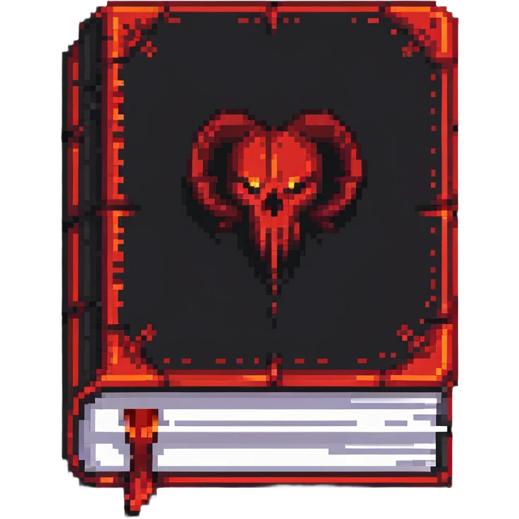 red cursed book emoji