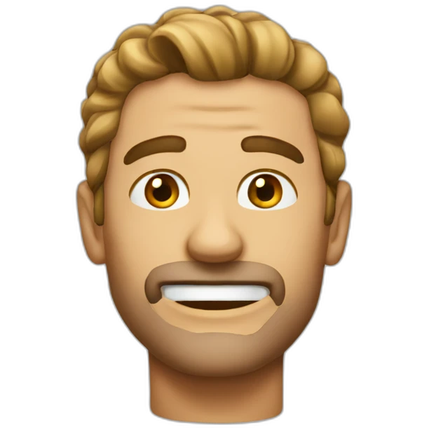 man pointing to his very sharp jawline emoji