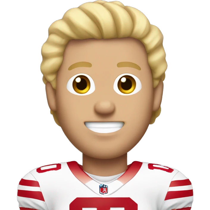 49ers fan man with blonde hair  emoji