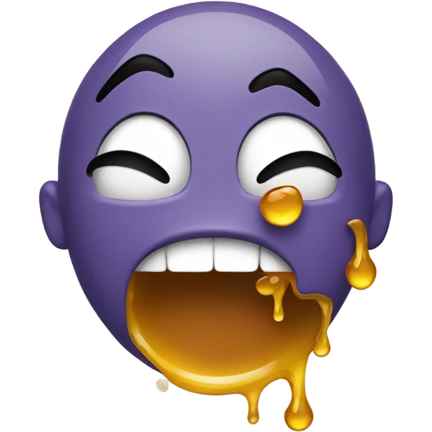 Emoji with honey coming out of mouth smiling emoji