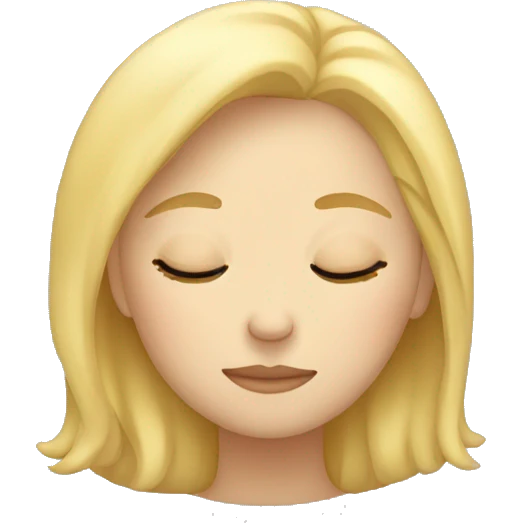 Blonde girl sleeping emoji