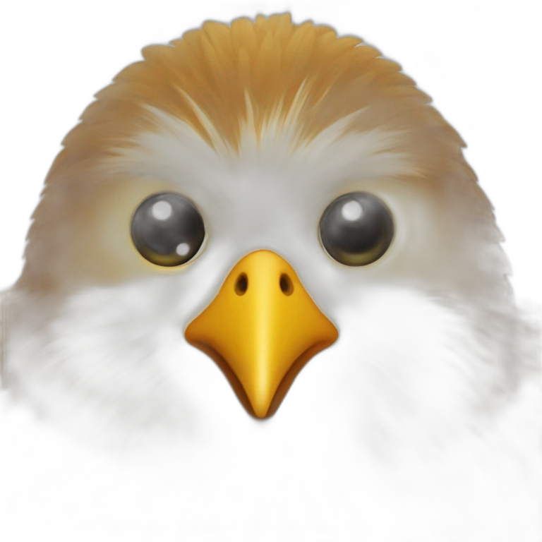 Chat sur un poussin emoji