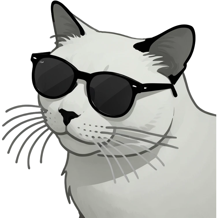Cat with sunglasses emoji