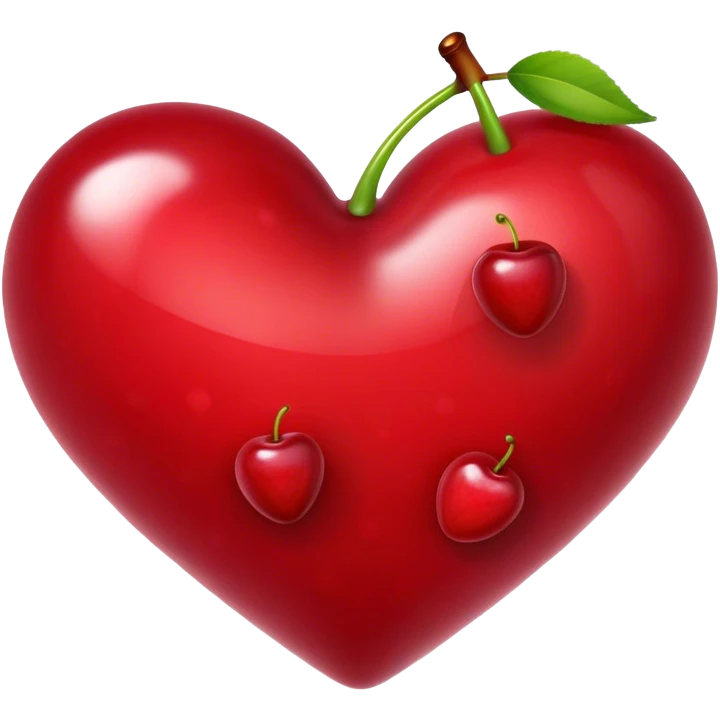 Сердечко из вишенок  emoji
