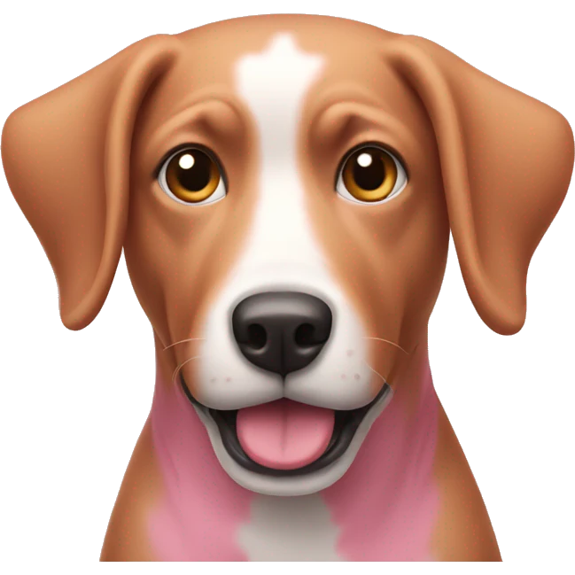Pink dog emoji