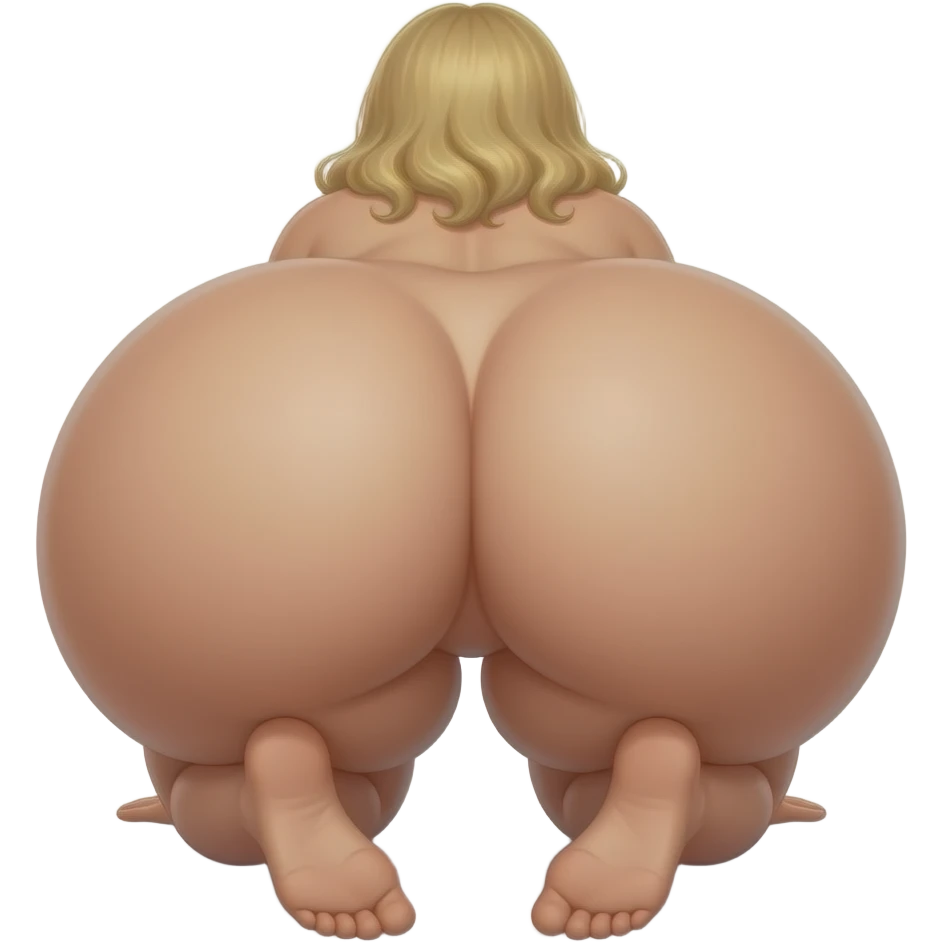 show me a naked blonde womans big butt and her her go on her knees and make her look like shes twerking but make her butt face the camera and do not make her look back make her look forward not backwards but make her look straight not down and make butt extremely big emoji