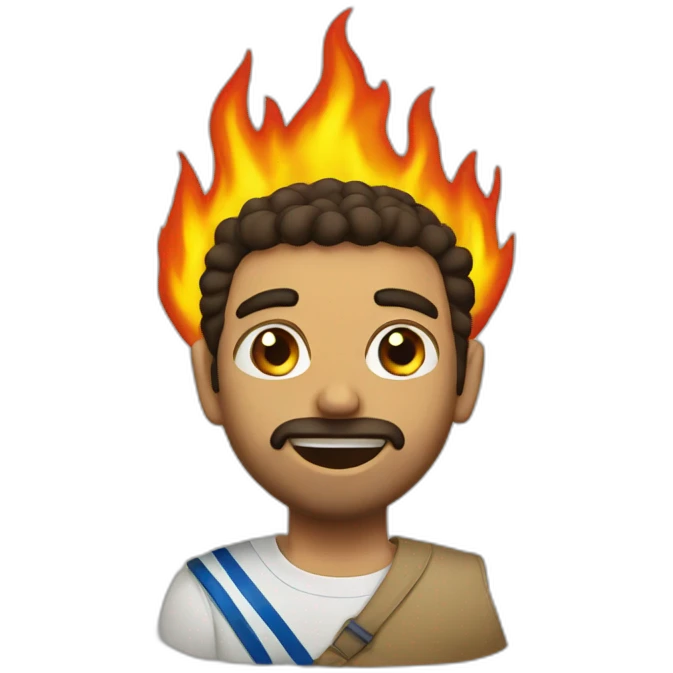 Israel on fire emoji