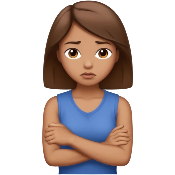 Pouting emoji arms crossed emoji